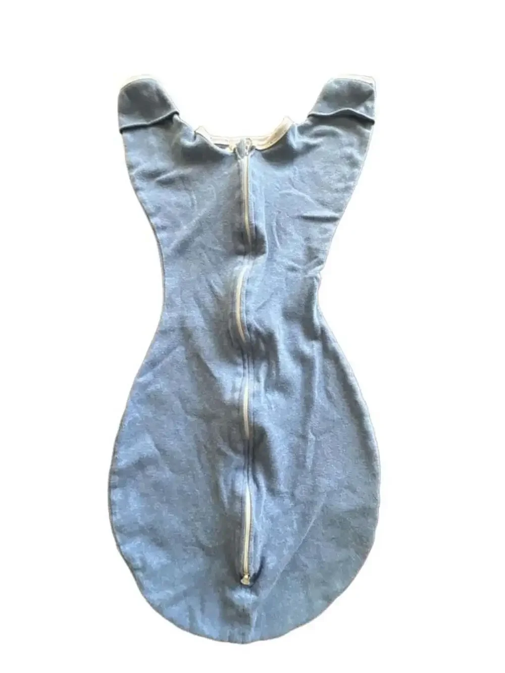 SwaddleDesigns Transitional Swaddle Sack Wearable Blanket Medium Heathered Denim